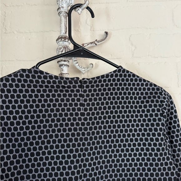 Theory shirt NEW small Black Patterned cropped Top long sleeve stretch - Picture 3 of 5
